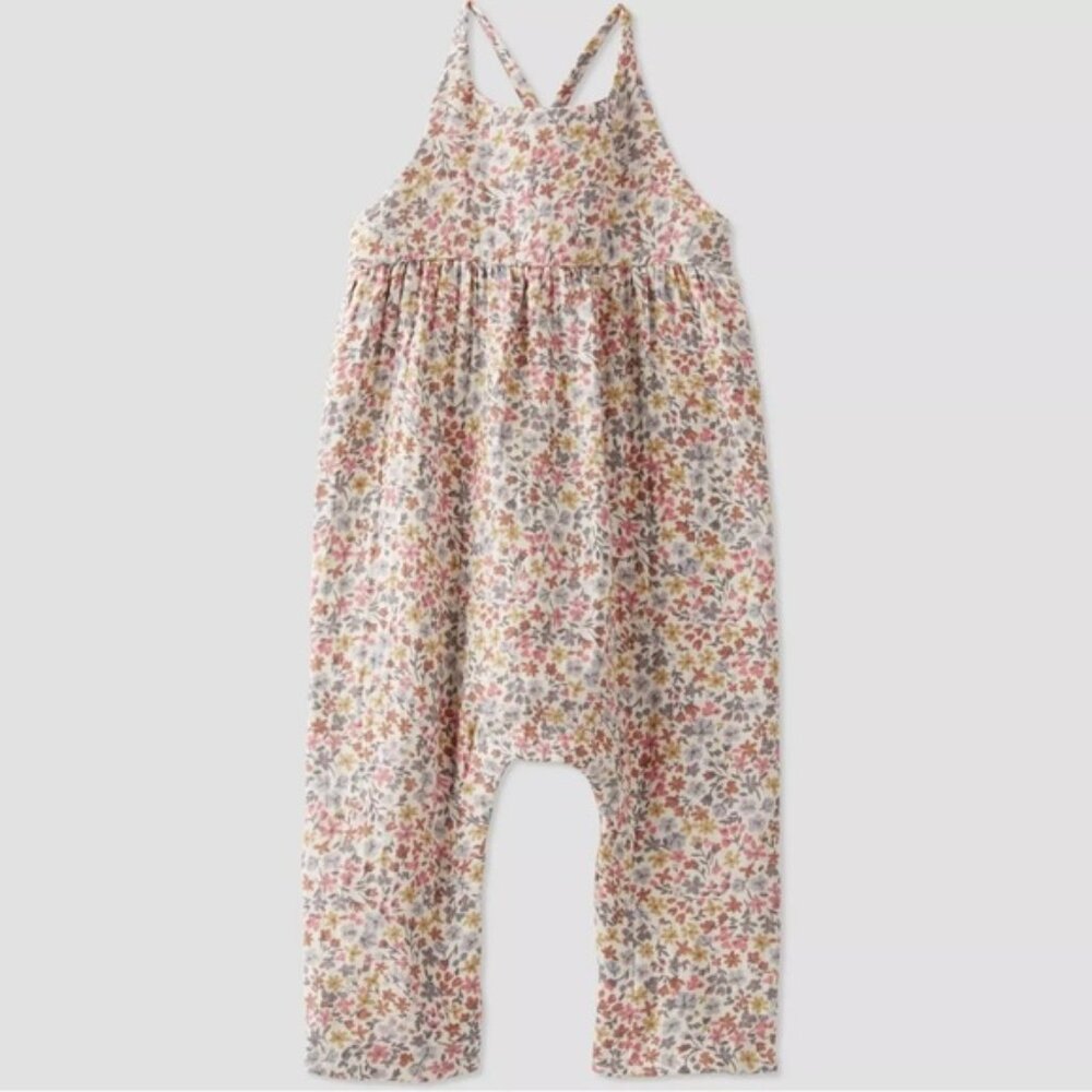 Little Planet Baby Organic Cotton Gauze Floral-Print Jumpsuit Size 18m